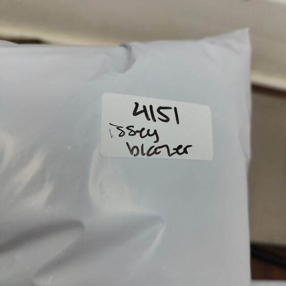 Vintage Issey Miyake Men Blazer Mens Large 3 Navy Blue 100% Wool Made in Japan - Picture 10 of 10